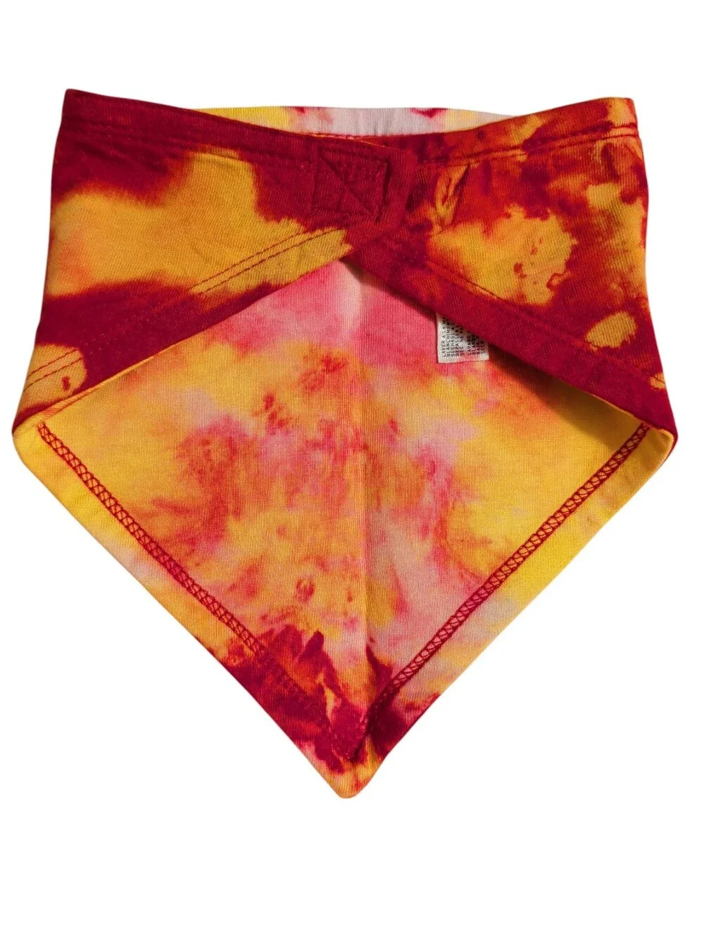 NWOT Tie-Dye Triangle Pet Bandana / Baby Bandaid Bib in Red and Orange